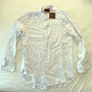 NWT 100% linen Cynthia Rowley button-down shirt M